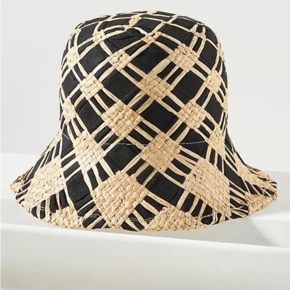 NWT Anthropologie Woven Ribbon Cloche Hat